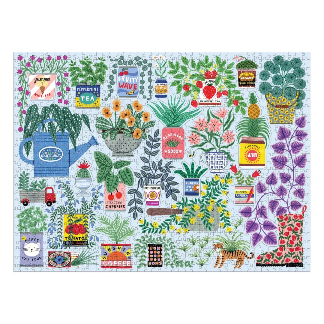 Galison Planter Perfection 1000 Piece Puzzle with Shaped Pieces