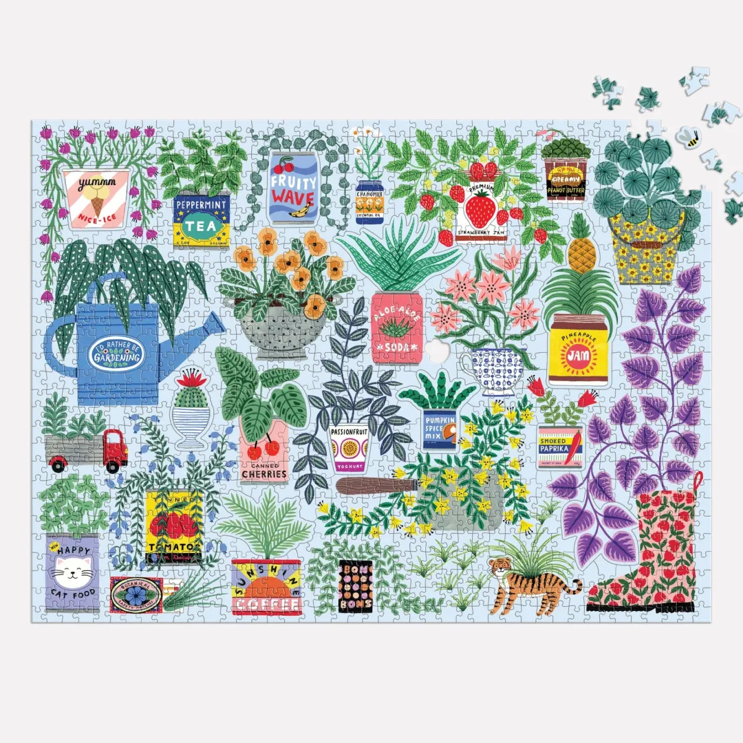 Galison Planter Perfection 1000 Piece Puzzle with Shaped Pieces