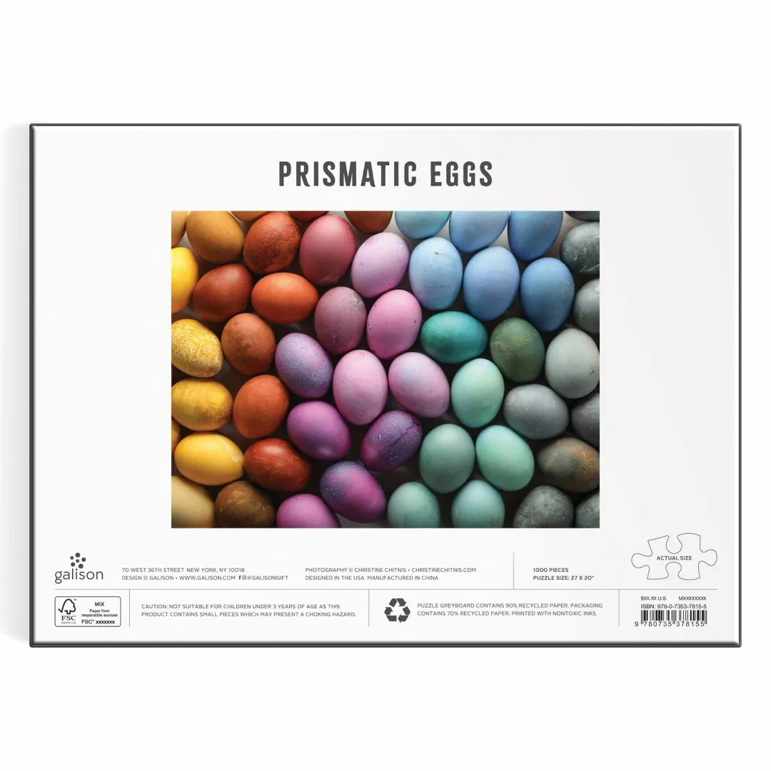Galison Prismatic Eggs 1000 Piece Puzzle