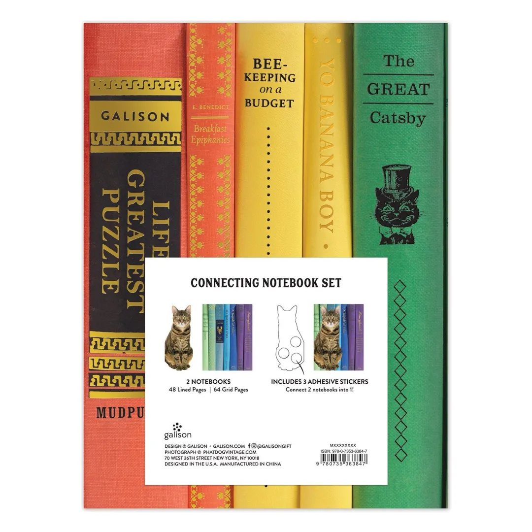 Galison Queen of the Stacks Connecting Notebook Set