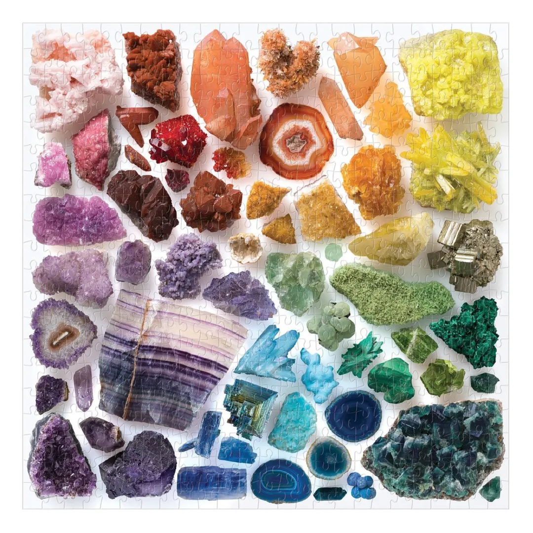 Galison Rainbow Crystals 500 Piece Jigsaw Puzzle