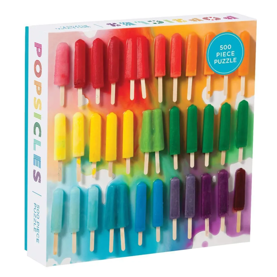 Galison Rainbow Popsicles 500 Piece Jigsaw Puzzle
