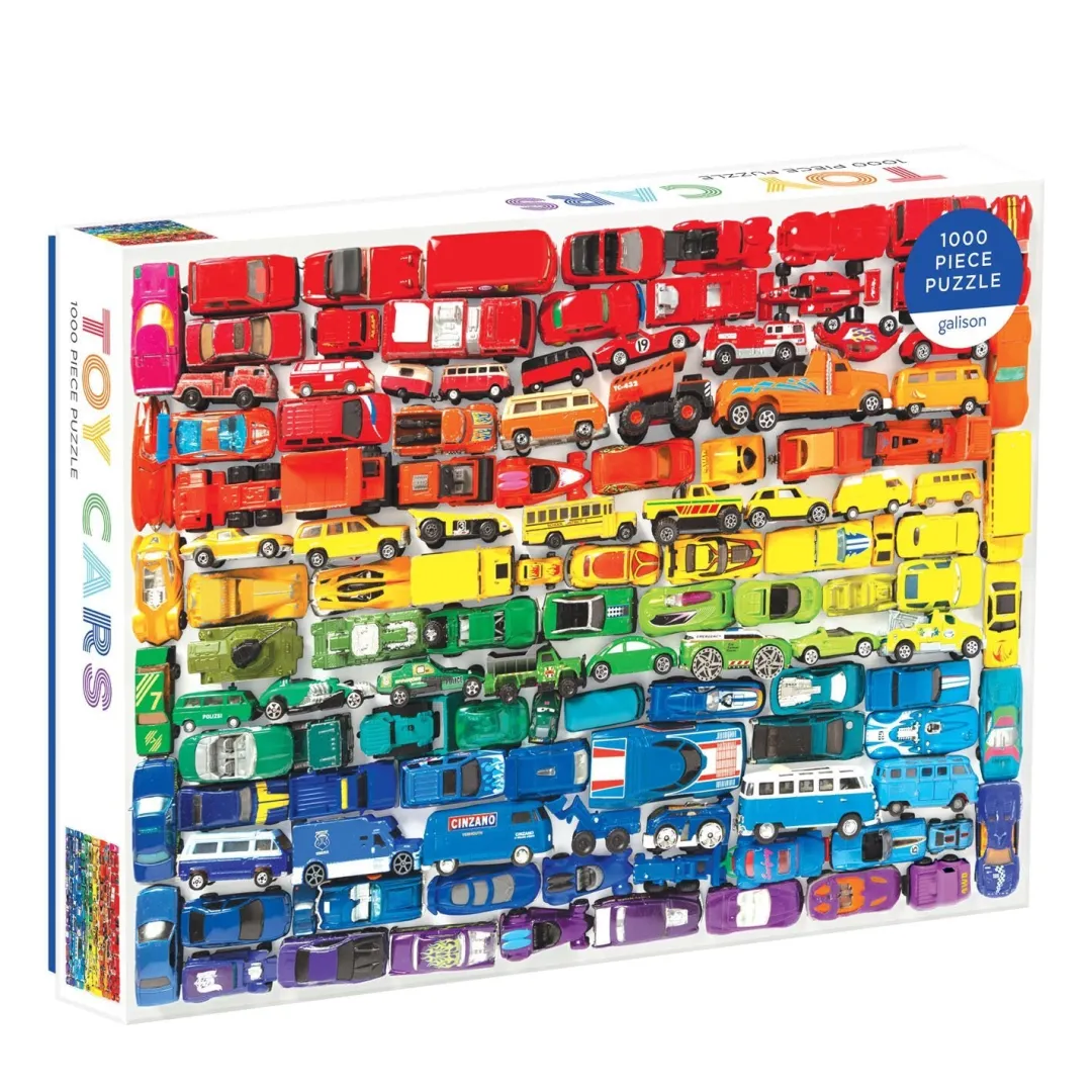 Galison Rainbow Toy Cars 1000 Piece Jigsaw Puzzle