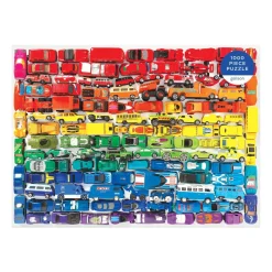 Galison Rainbow Toy Cars 1000 Piece Jigsaw Puzzle