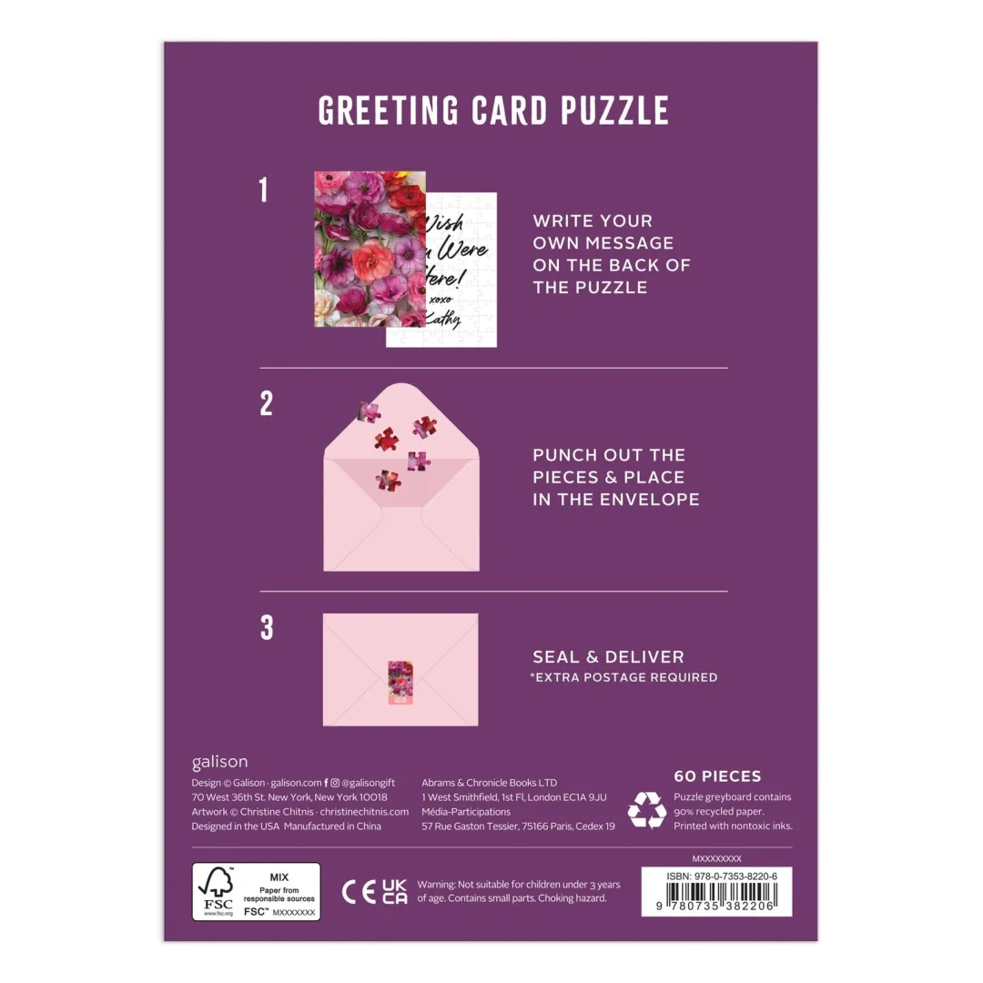 Galison Ranunculus Greeting Card Puzzle