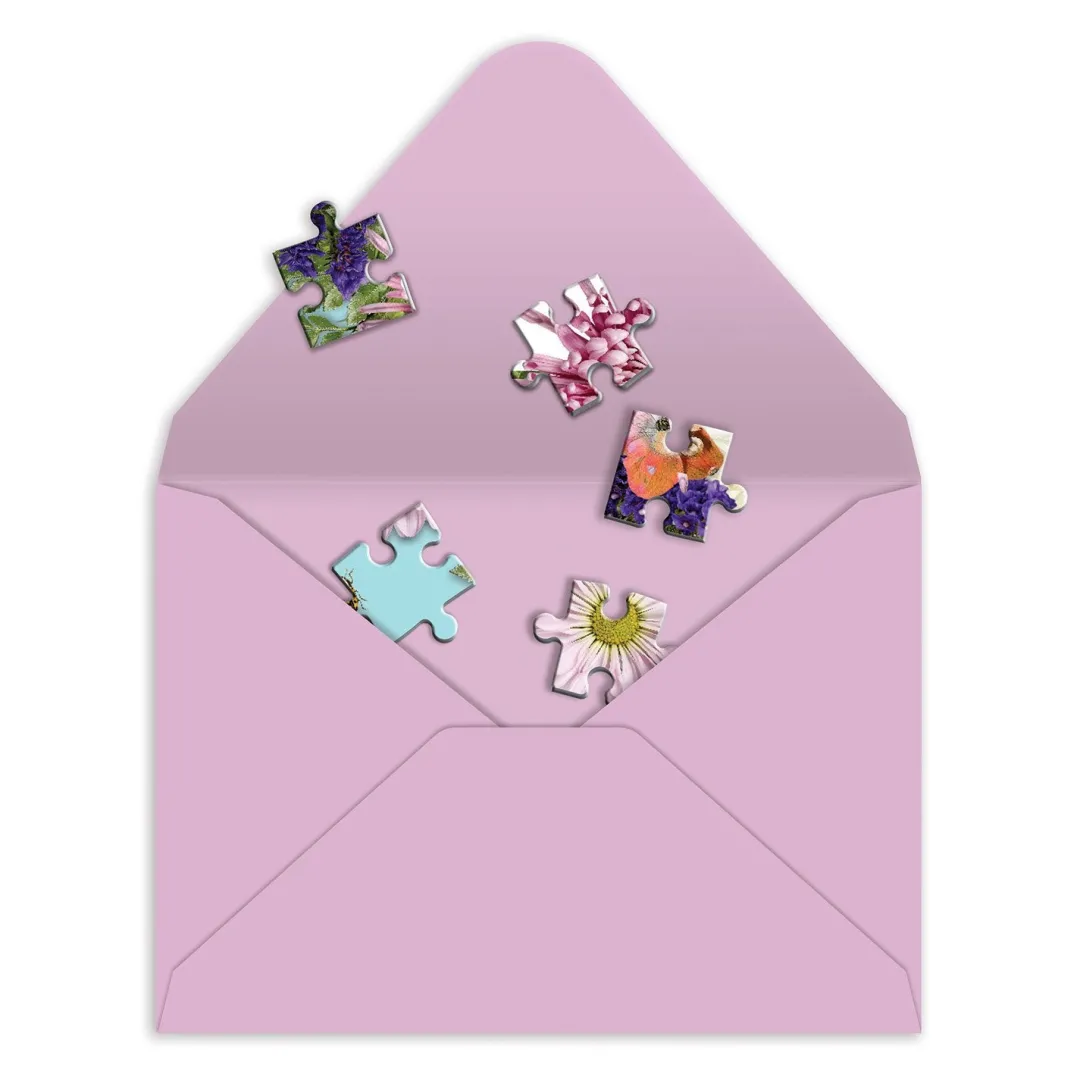Galison Say It With Flowers Hi Greeting Card Puzzle