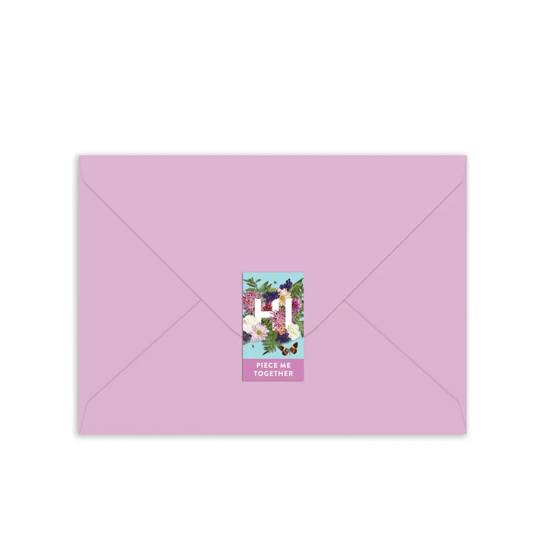 Galison Say It With Flowers Hi Greeting Card Puzzle