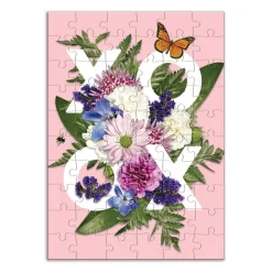 Galison Say It With Flowers XOXO Greeting Card Puzzle