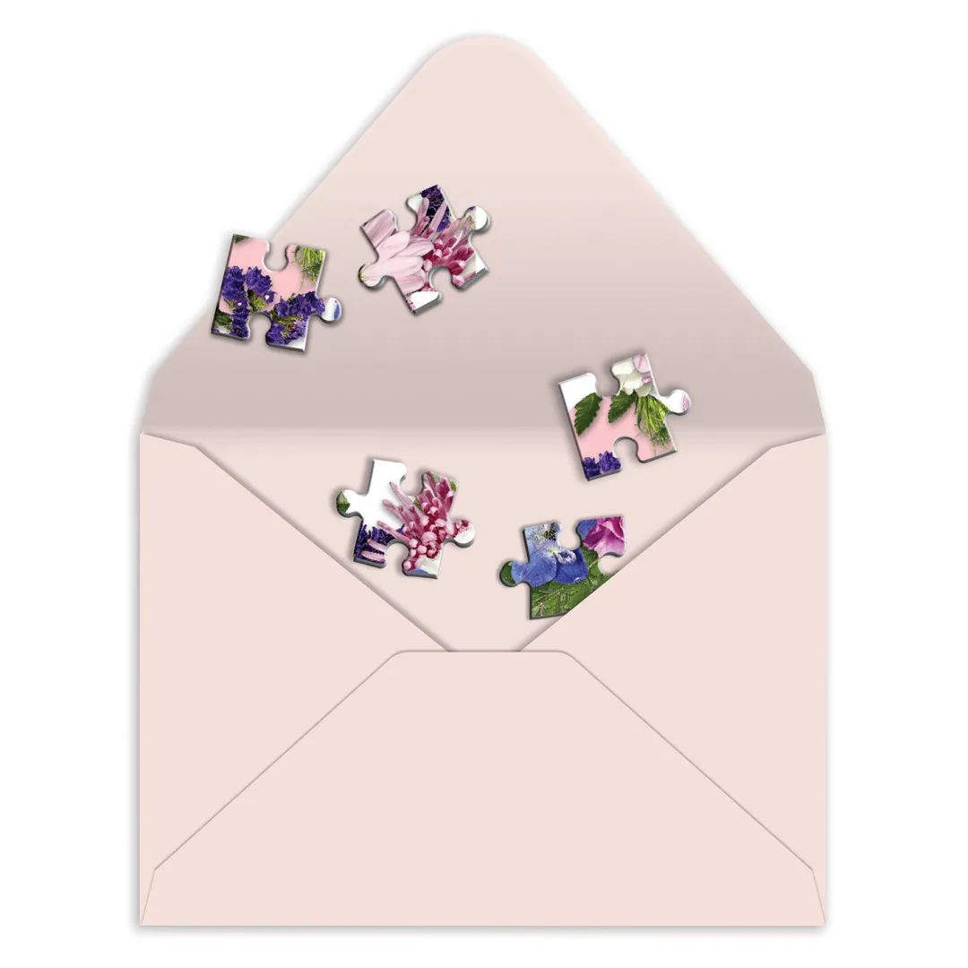 Galison Say It With Flowers XOXO Greeting Card Puzzle