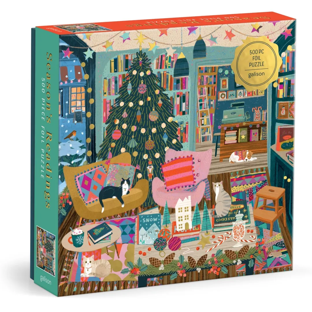 Galison Season's Readings 500 Piece Foil Puzzle