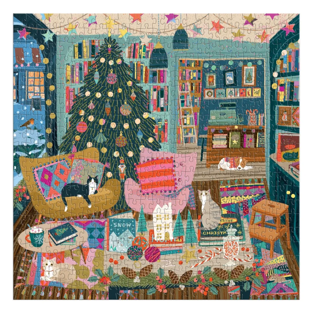Galison Season's Readings 500 Piece Foil Puzzle
