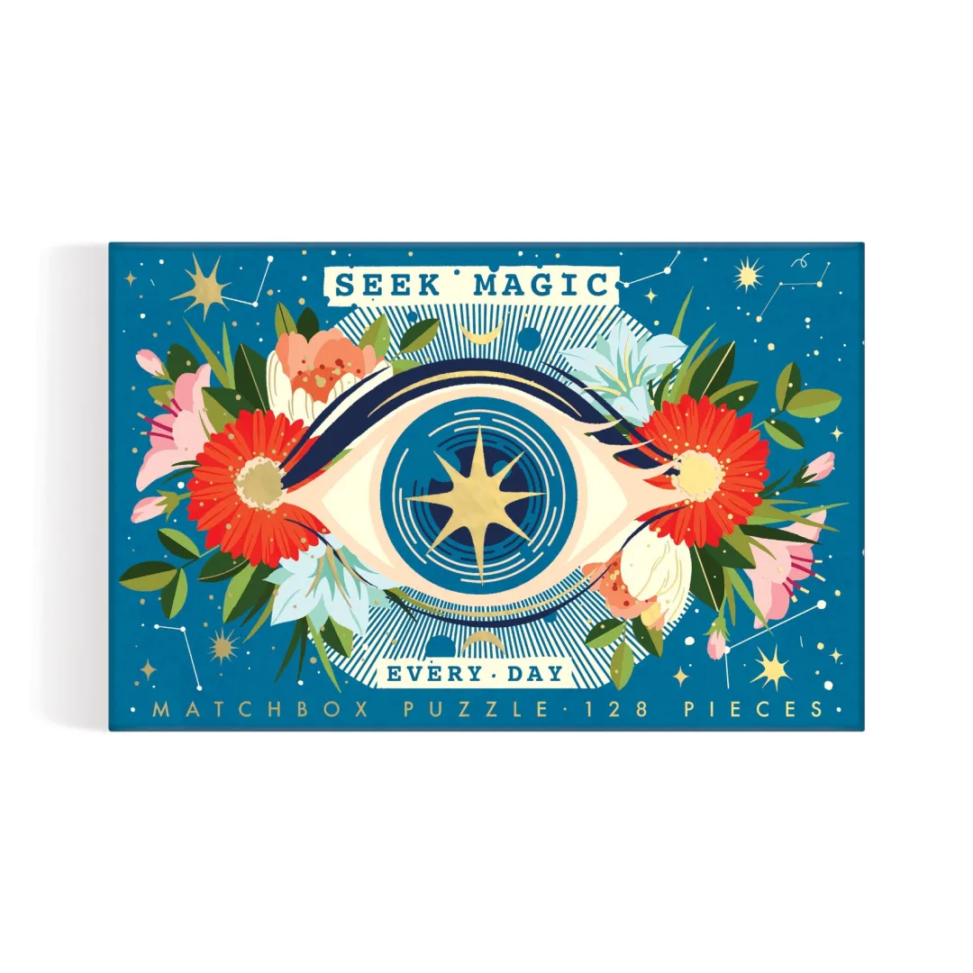 Galison Seek Magic Every Day 128 Piece Matchbox Puzzle