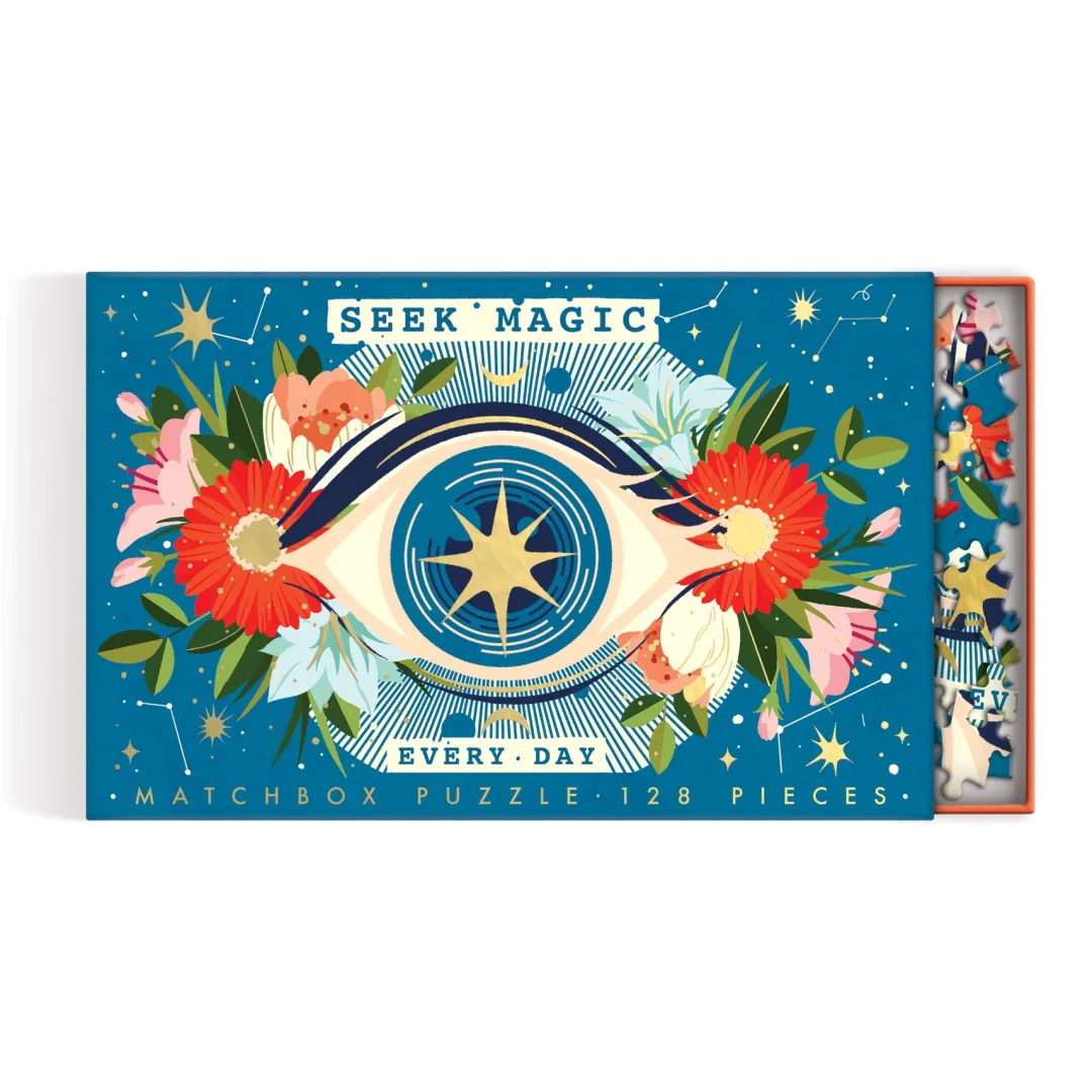 Galison Seek Magic Every Day 128 Piece Matchbox Puzzle