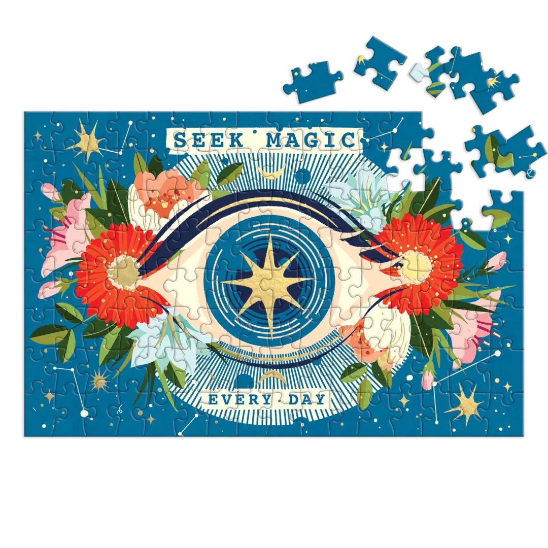 Galison Seek Magic Every Day 128 Piece Matchbox Puzzle