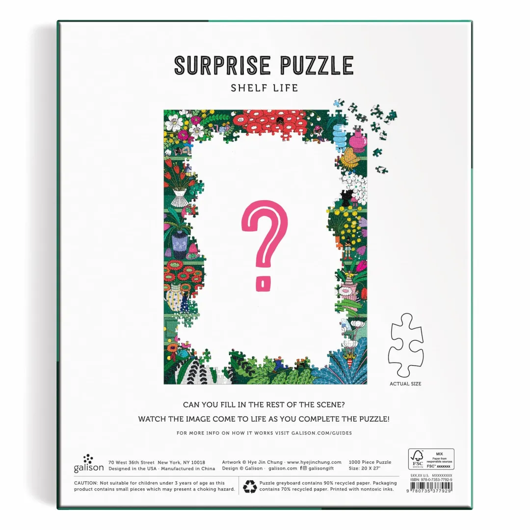 Galison Shelf Life 1000 Piece Surprise Puzzle