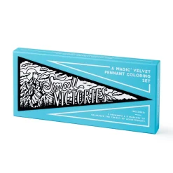 Galison Small Victories Magic Velvet Pennant Coloring Set