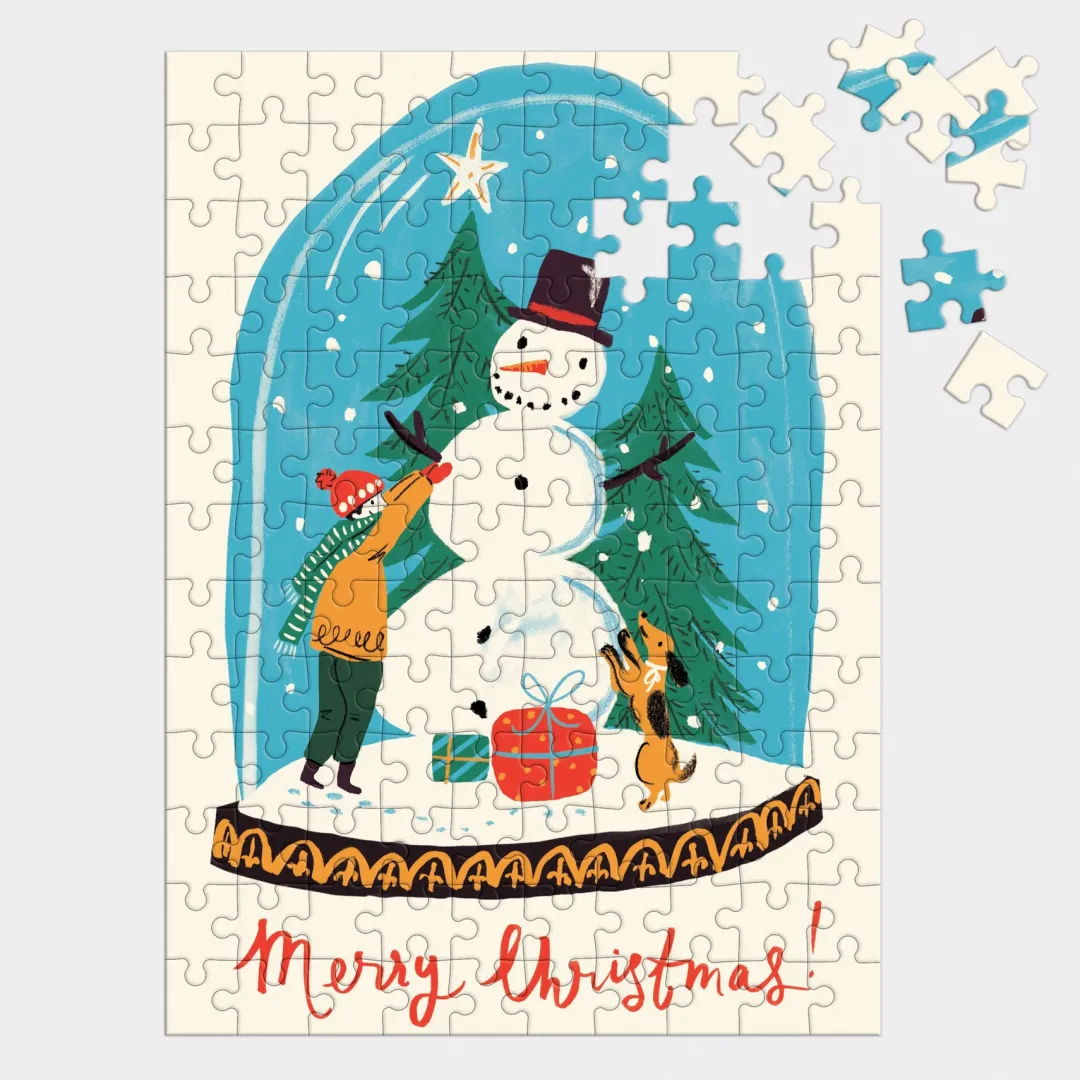 Galison Snow Globe 130 Piece Puzzle Ornament