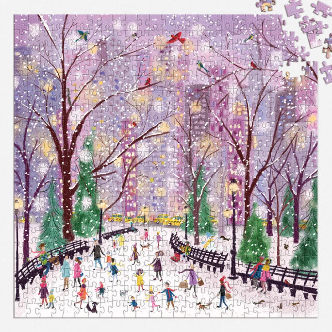 Galison Snowy Night 500 Piece Puzzle