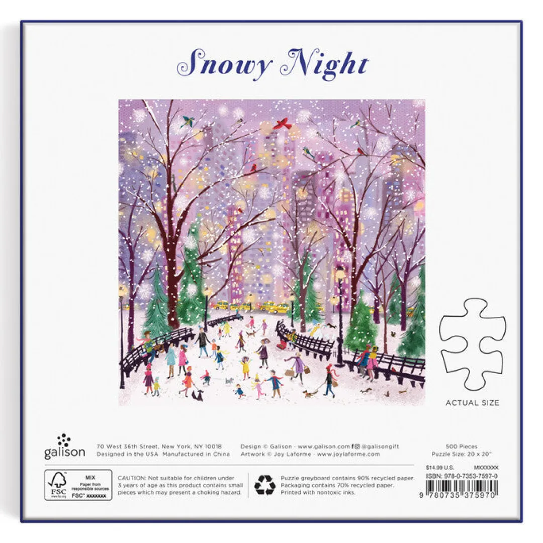 Galison Snowy Night 500 Piece Puzzle