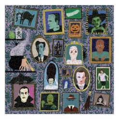 Galison Spooky Portraits 500 Piece Foil Puzzle