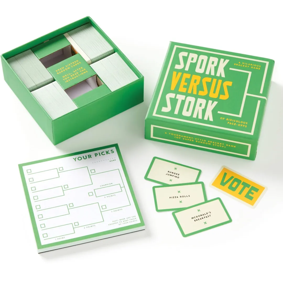 Galison Spork Versus Stork Social Game