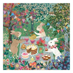 Galison Spring Tea Party 500 Piece Foil Puzzle