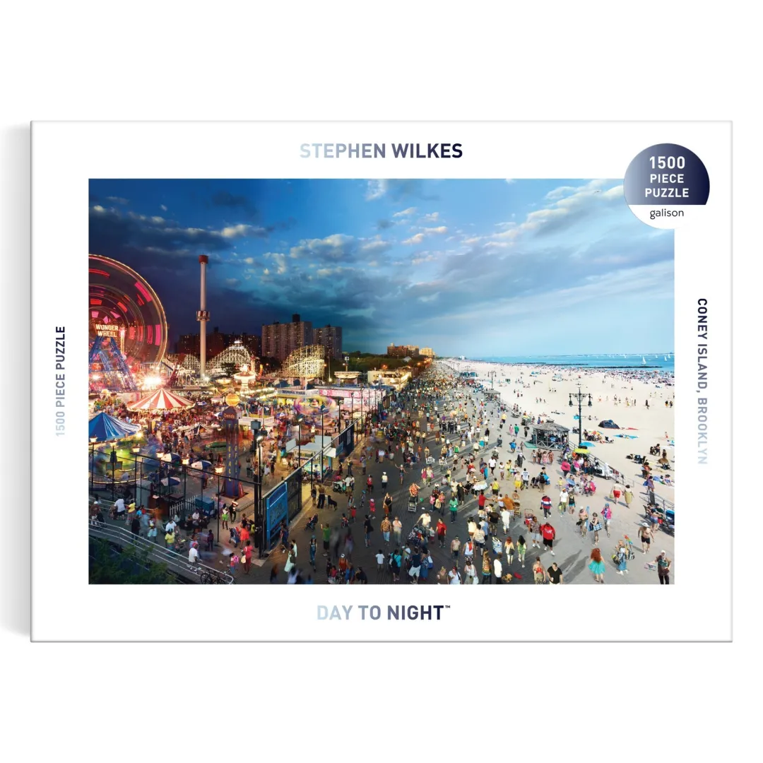 Galison Stephen Wilkes Day To Night Coney Island 1500 Piece Puzzle