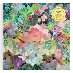Galison Succulent Mosaic 500 Piece Foil Puzzle