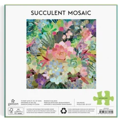 Galison Succulent Mosaic 500 Piece Foil Puzzle