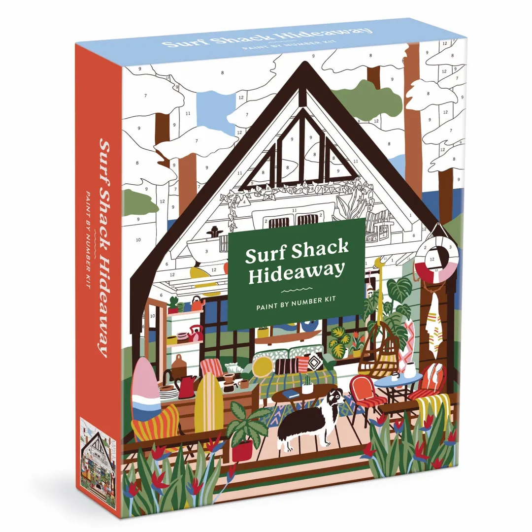 Galison Surf Shack Hideaway 11 x 14 Paint By Number Kit
