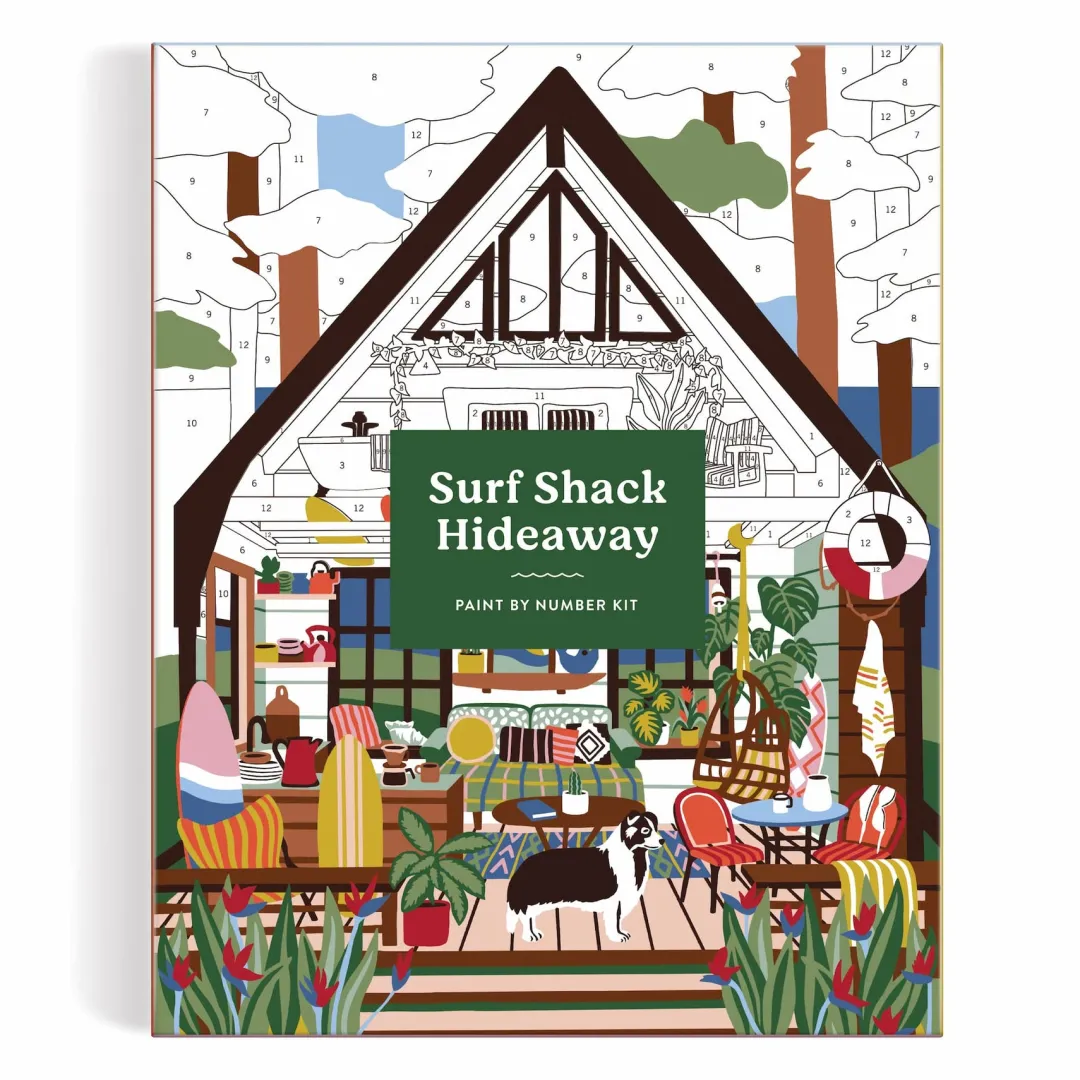 Galison Surf Shack Hideaway 11 x 14 Paint By Number Kit