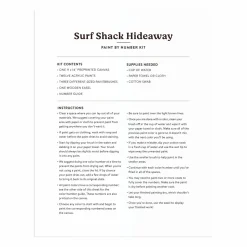 Galison Surf Shack Hideaway 11 x 14 Paint By Number Kit