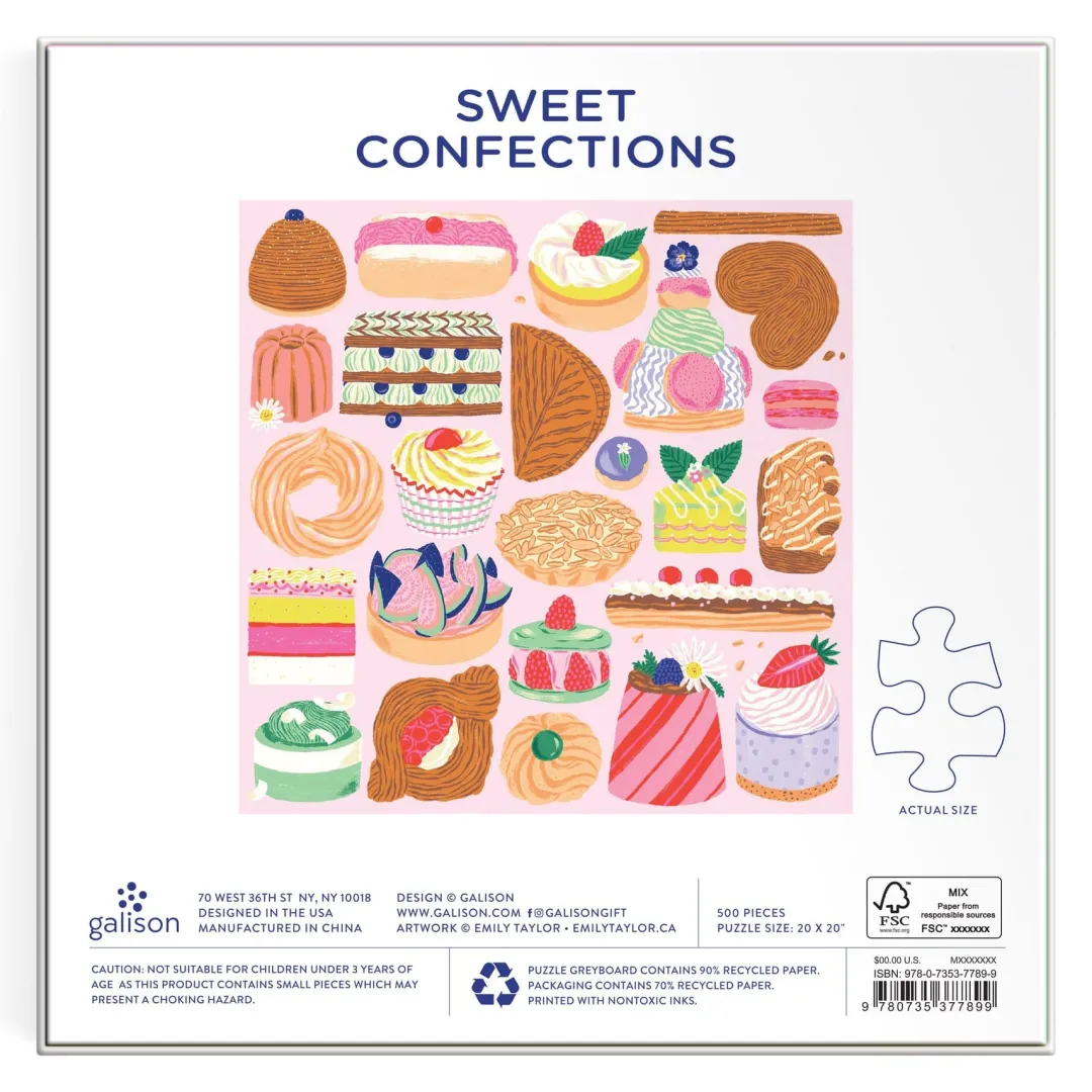 Galison Sweet Confections 500 Piece Puzzle