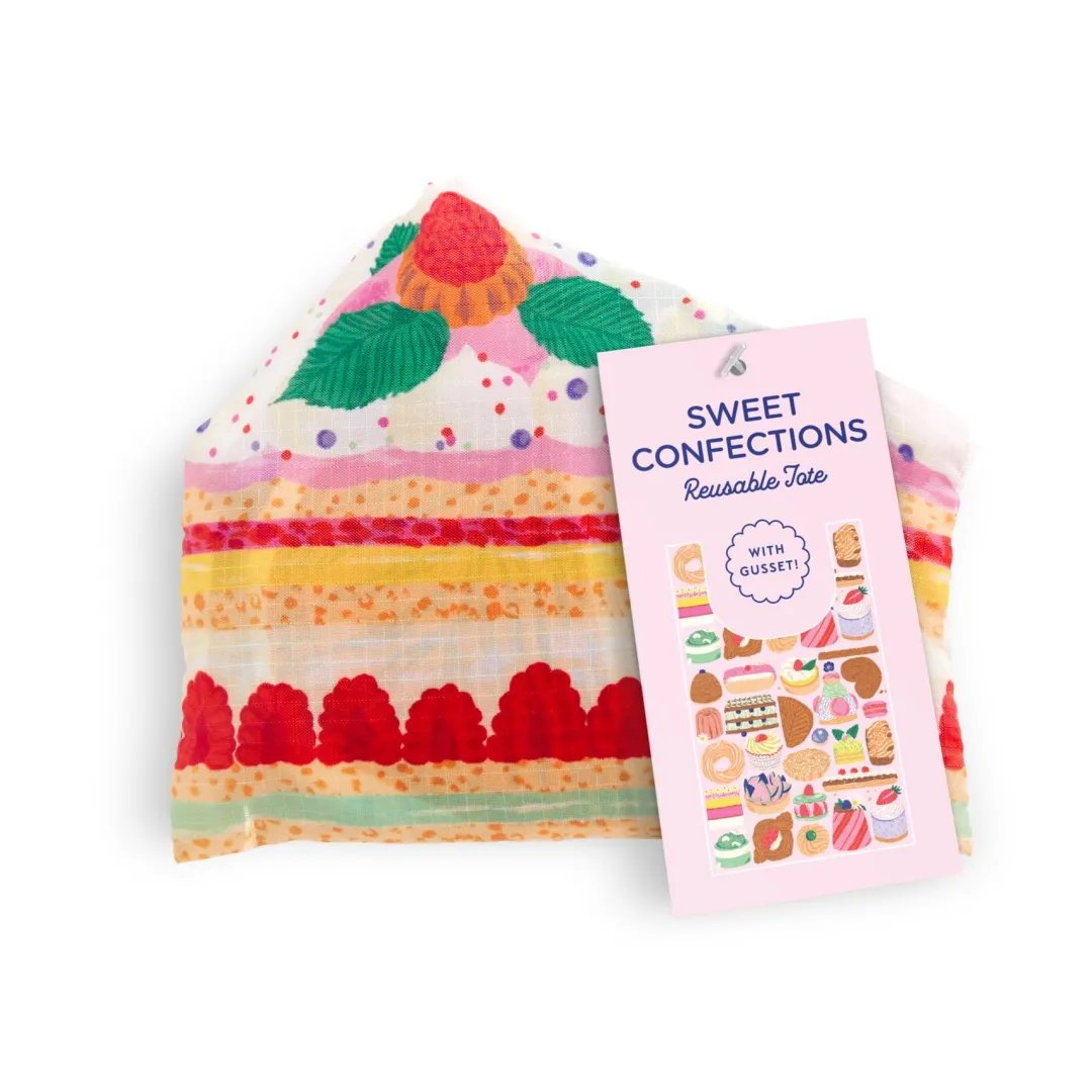 Galison Sweet Confections Packable Nylon Tote Bag