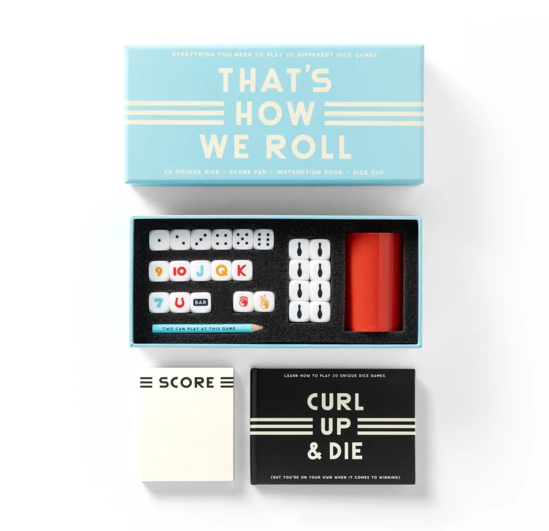 Galison That's How We Roll Dice Game Set