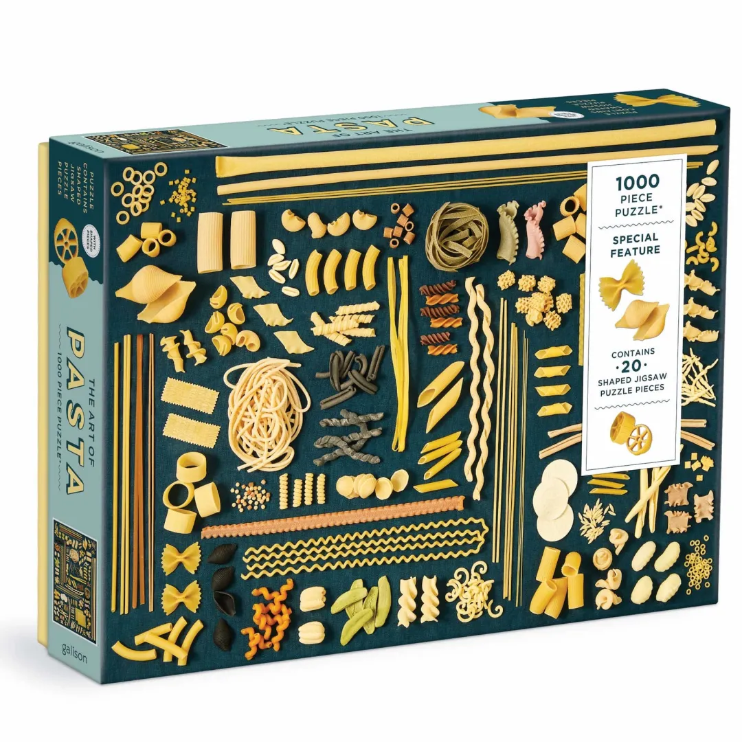 Galison The Art of Pasta 1000 Piece Puzzle with Shaped Pieces