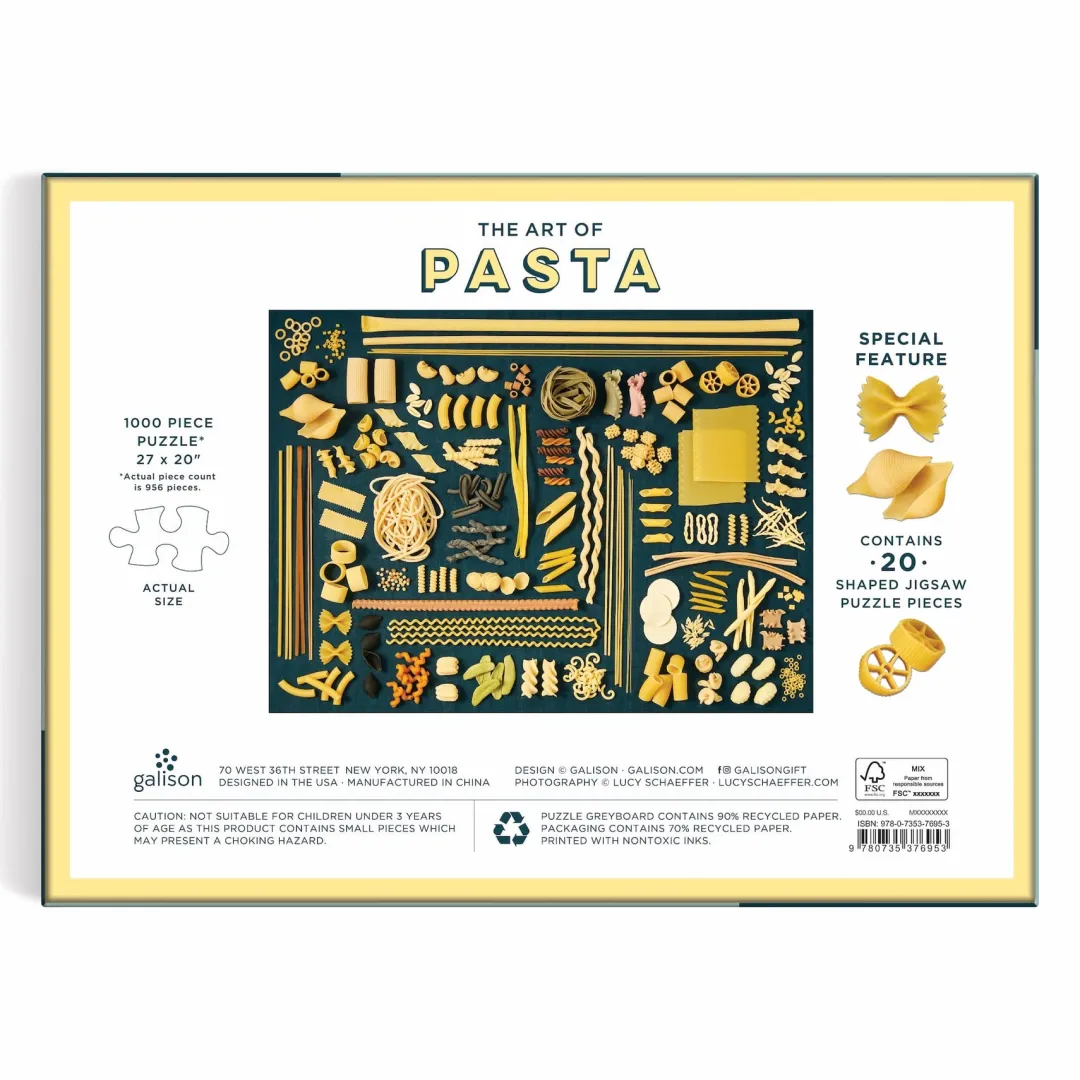 Galison The Art of Pasta 1000 Piece Puzzle with Shaped Pieces