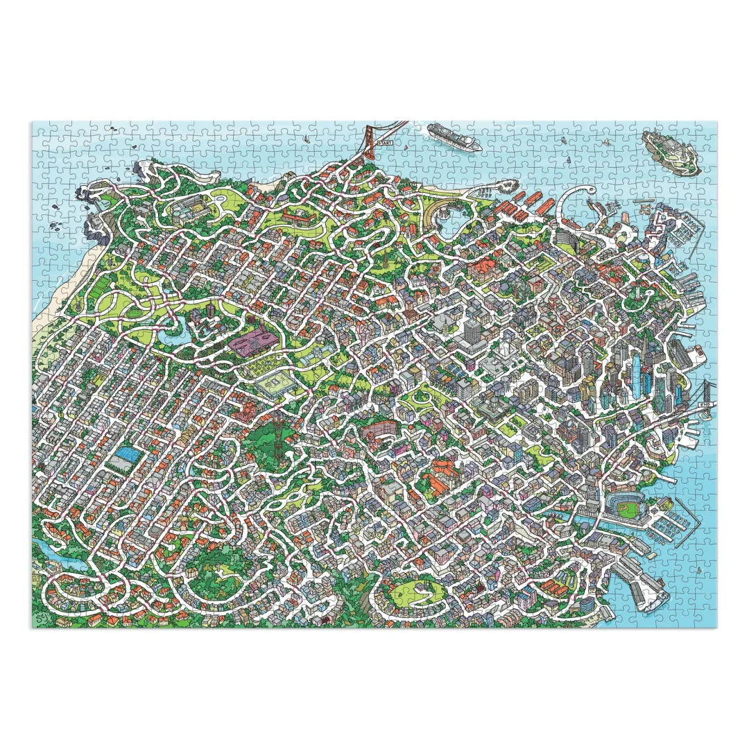 Galison The City By the Bay 1000 Piece Maze Puzzle