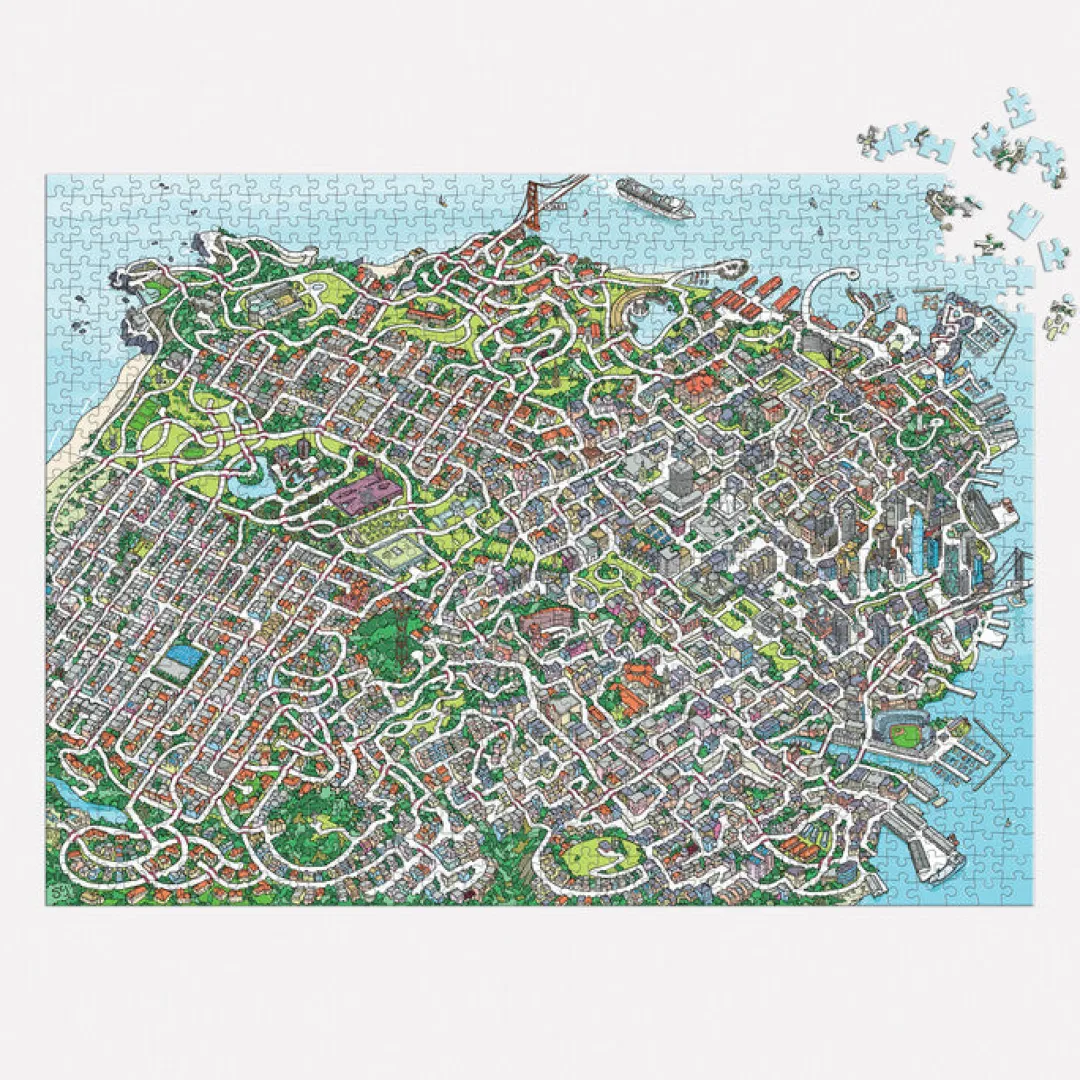 Galison The City By the Bay 1000 Piece Maze Puzzle