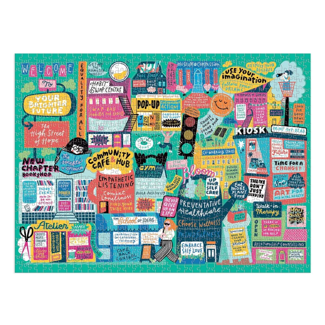 Galison The High Street of Hope 1000 Piece Multi-Puzzle Puzzle