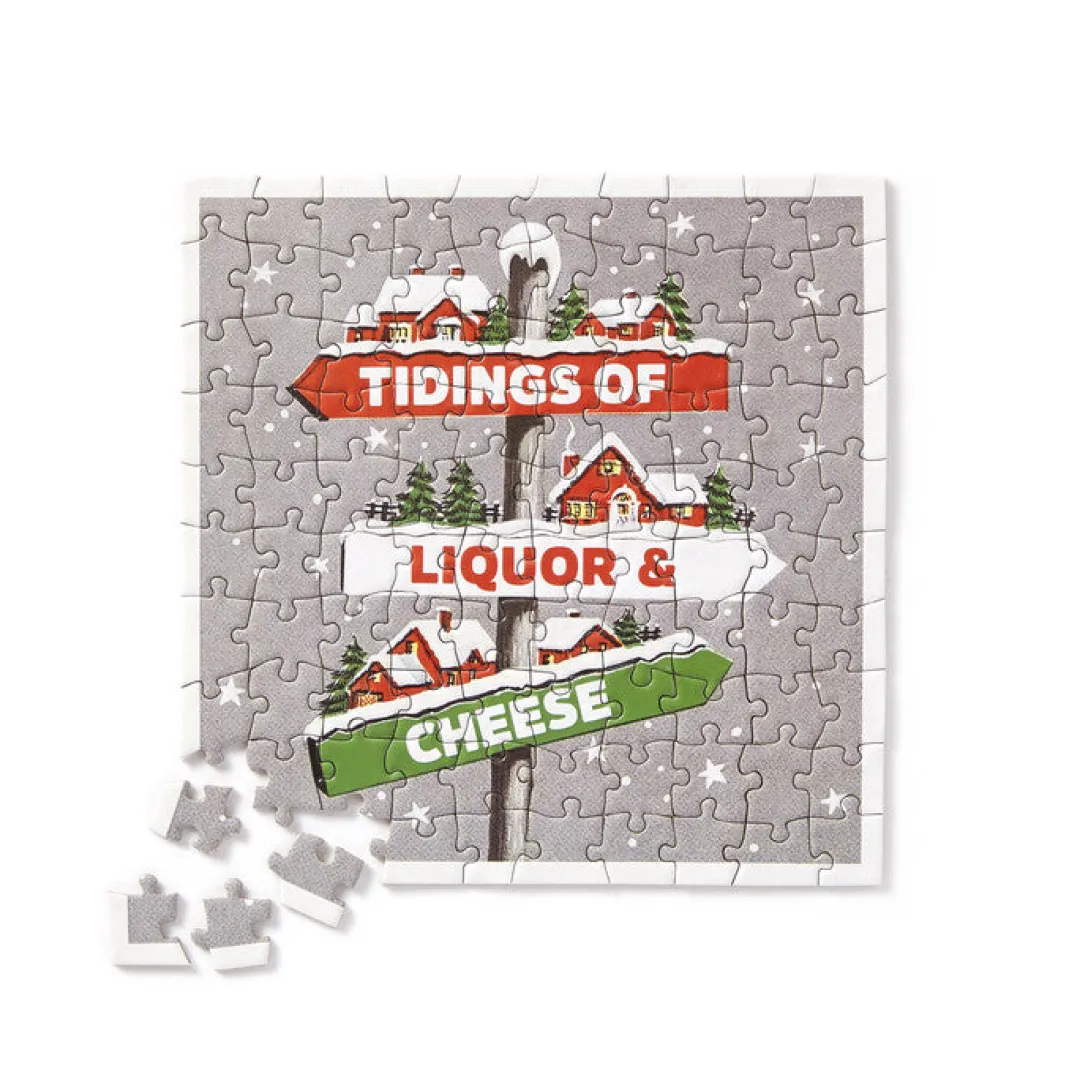 Galison Tidings 100 Piece Mini Shaped Puzzle