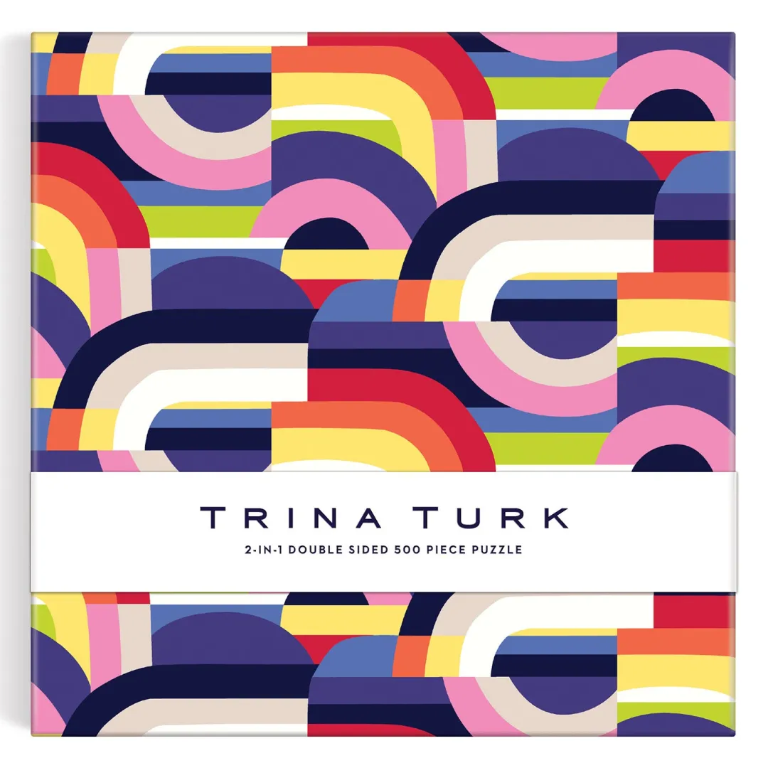 Galison Trina Turk 500 Piece Double Sided Puzzle with Shaped Pieces