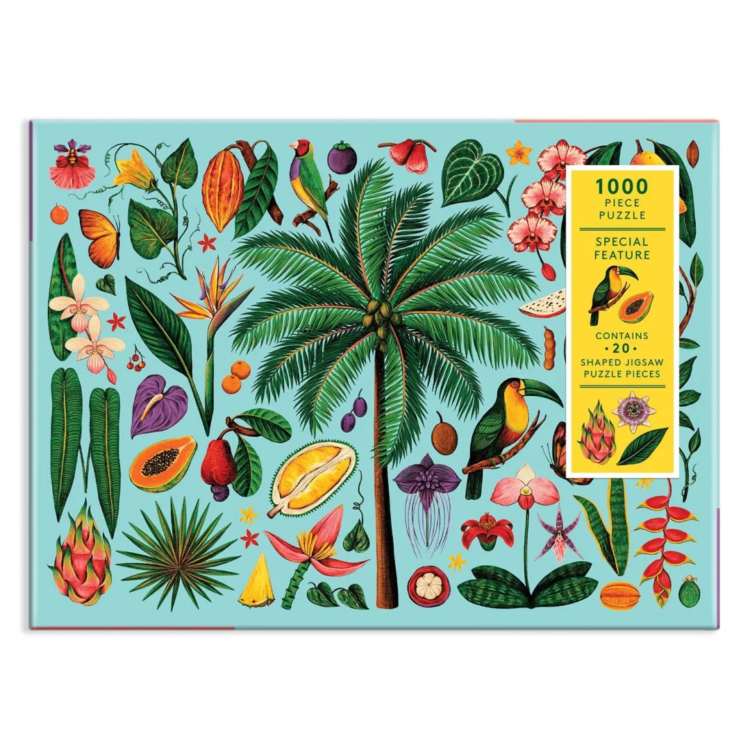 Galison Tropics 1000 Piece Puzzle with Shaped Pieces