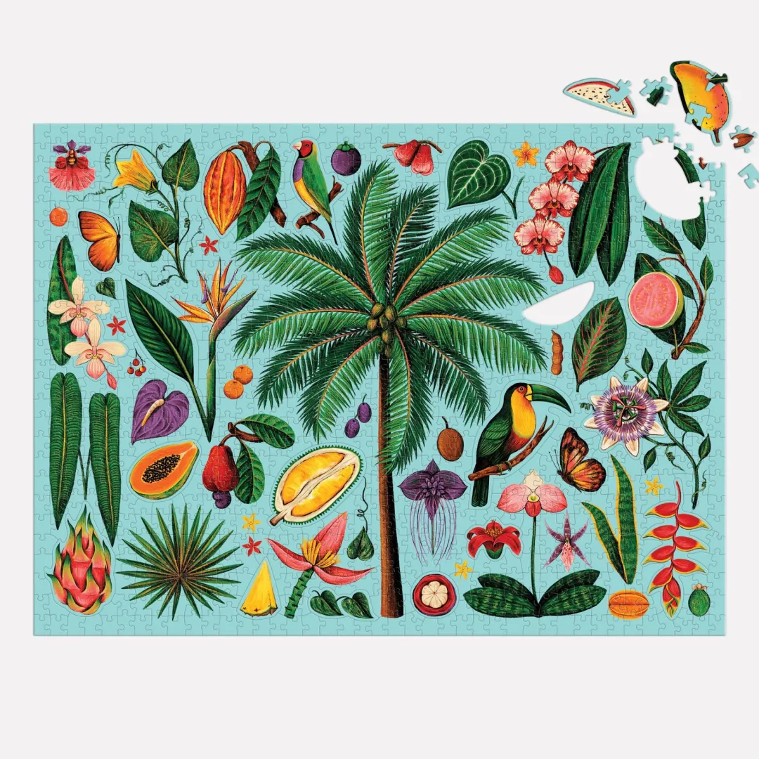 Galison Tropics 1000 Piece Puzzle with Shaped Pieces