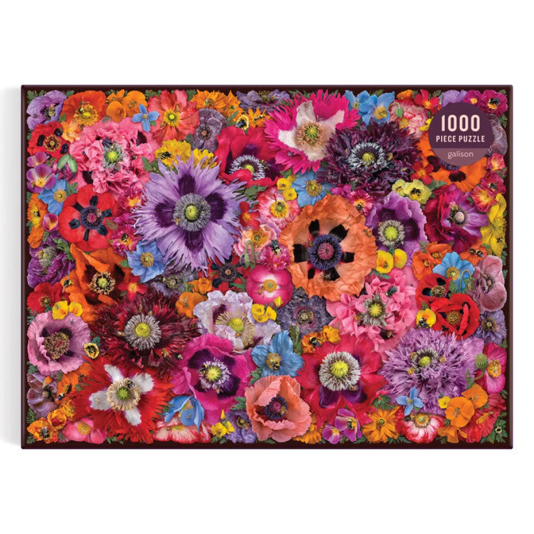 Galison Troy Litten Bees in the Poppies 1000 Piece Puzzle