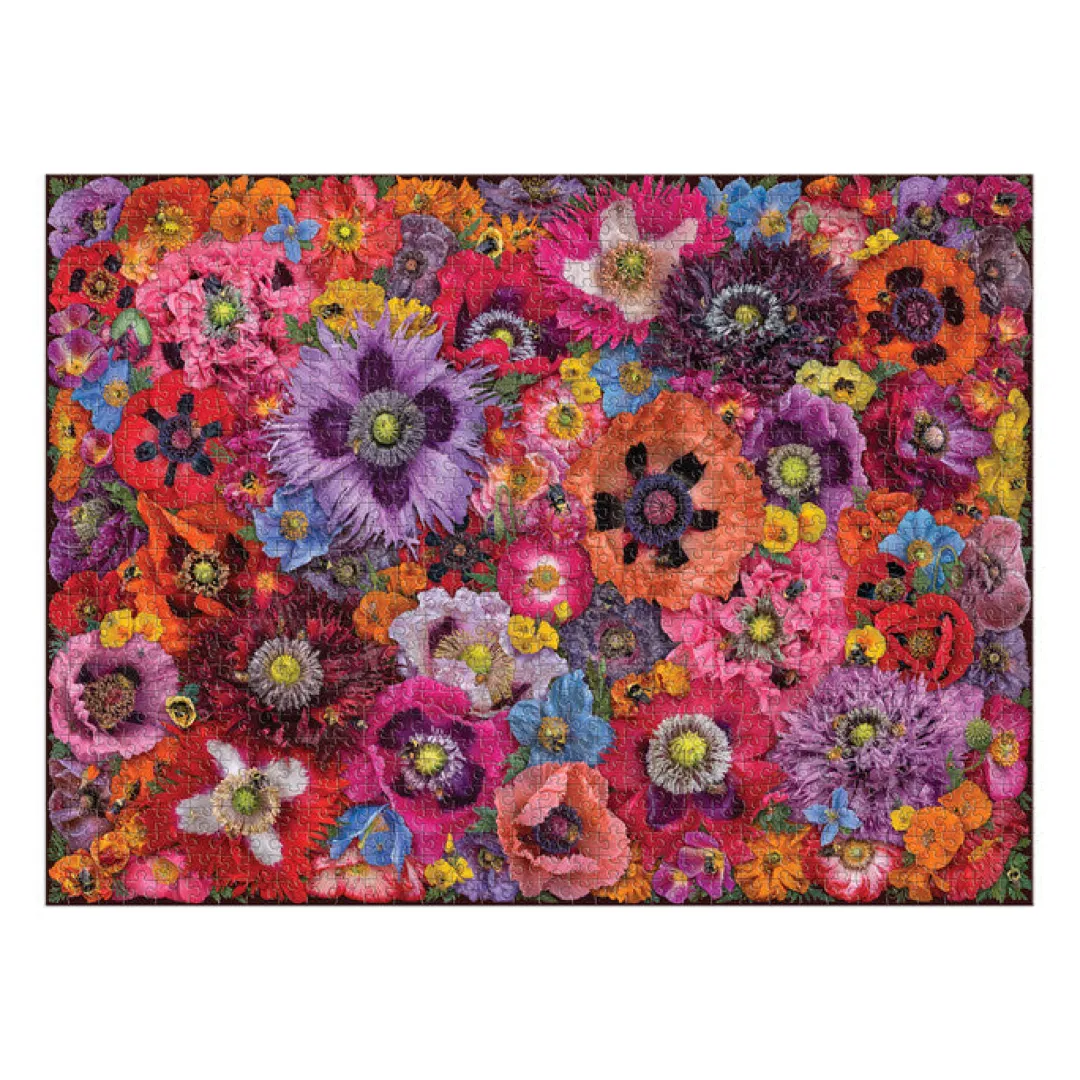 Galison Troy Litten Bees in the Poppies 1000 Piece Puzzle