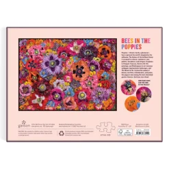 Galison Troy Litten Bees in the Poppies 1000 Piece Puzzle