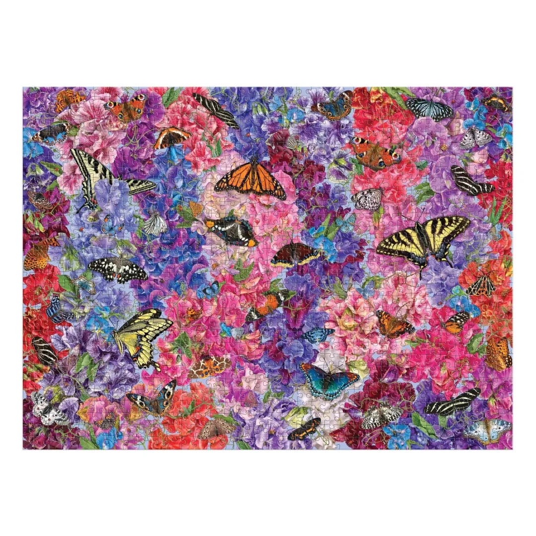 Galison Troy Litten Butterflies In the Sweet Peas 1000 Piece Puzzle