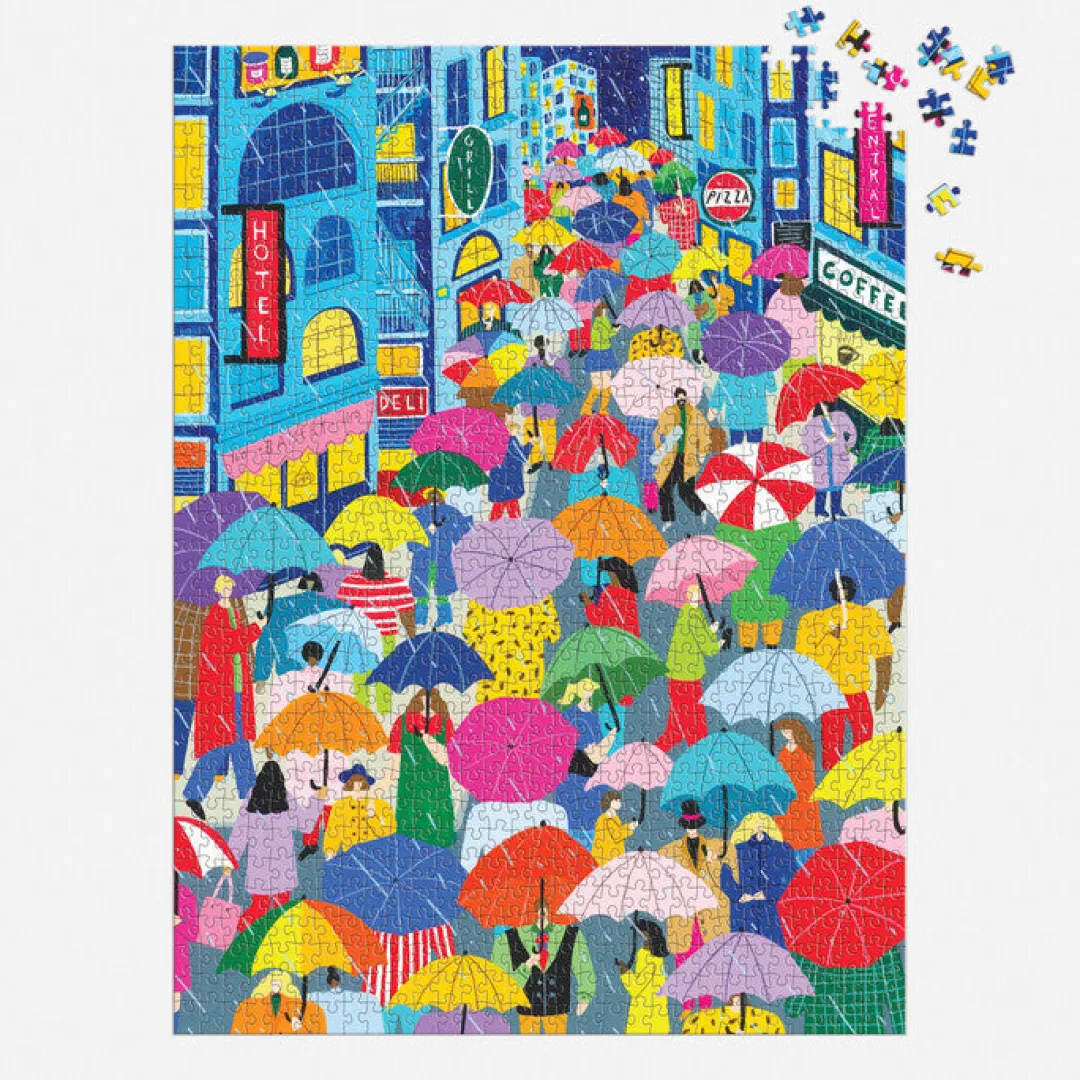 Galison Umbrella Lane 1000 Piece Puzzle