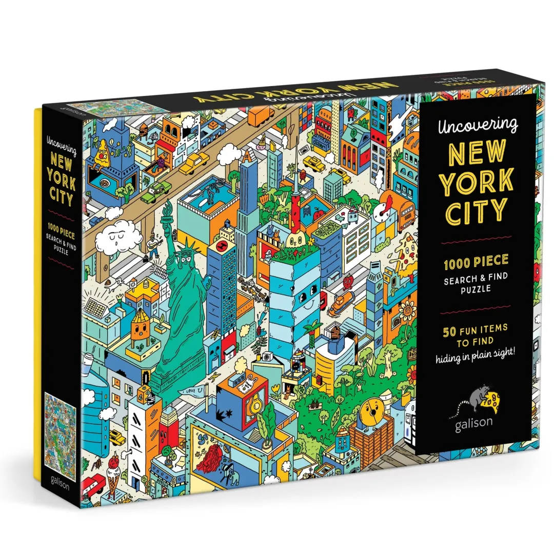 Galison Uncovering New York City Search and Find 1000 Piece Puzzle